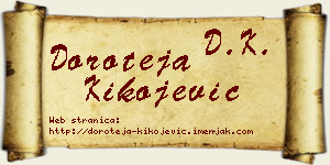 Doroteja Kikojević vizit kartica